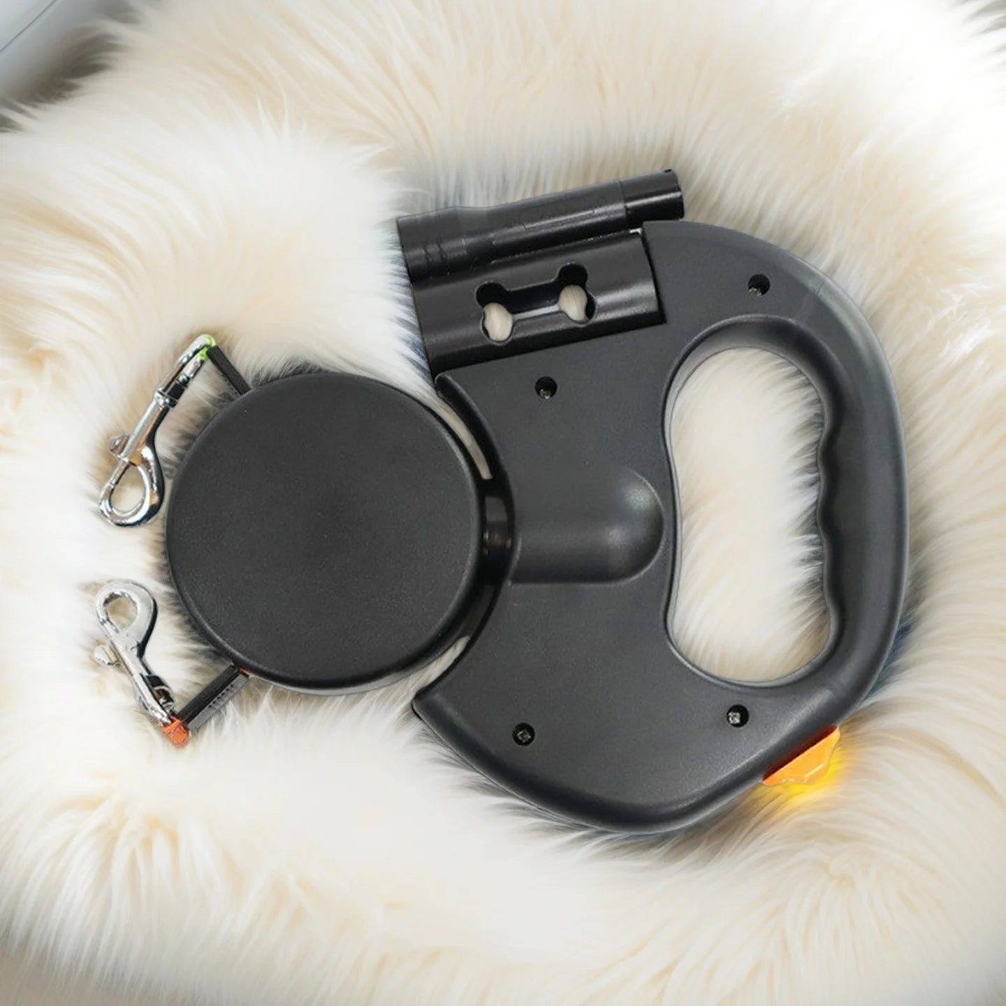 DualFlex™ 360° Retractable Double Dog Leash with LED Light