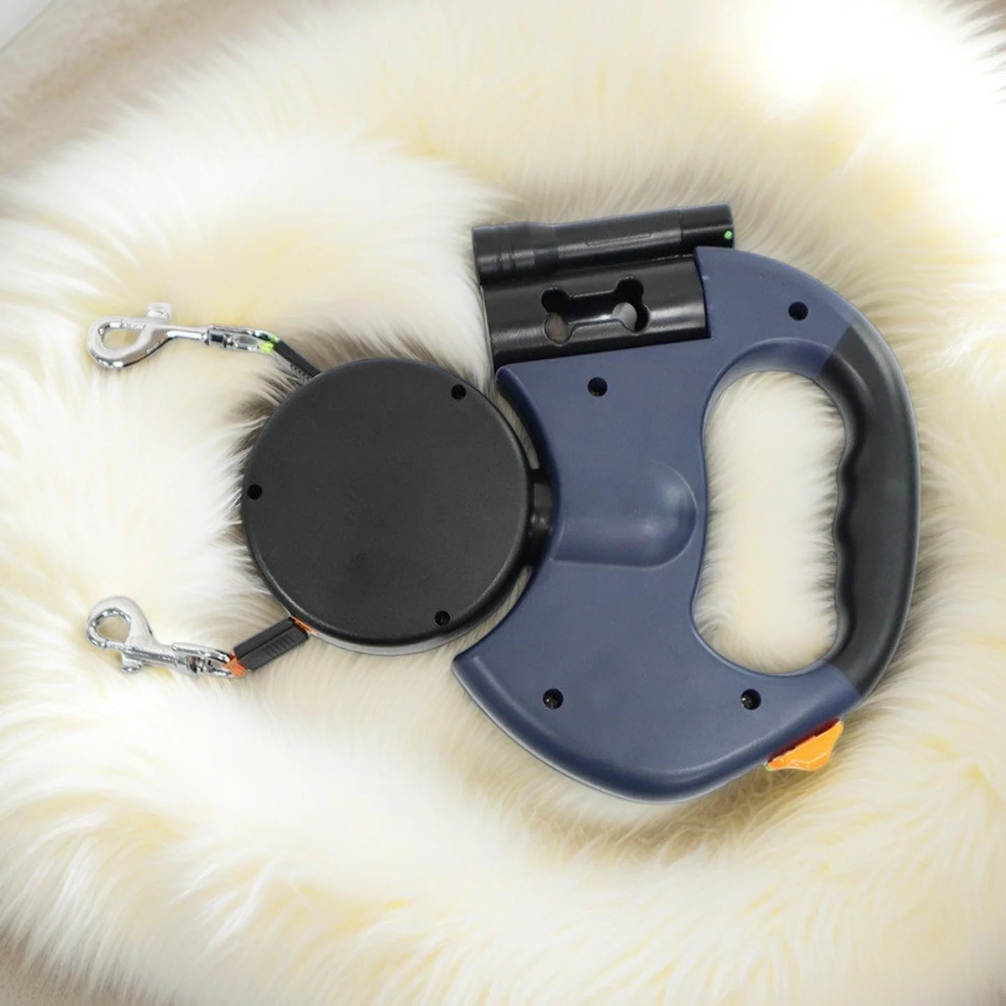 DualFlex™ 360° Retractable Double Dog Leash with LED Light