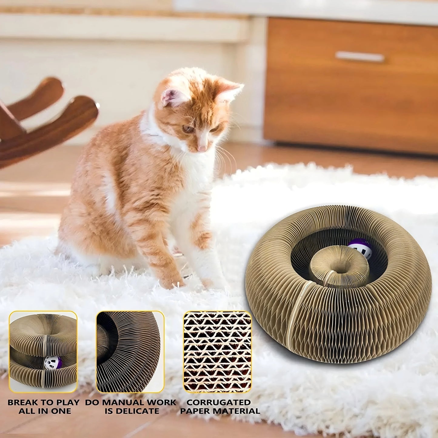 FoldPlay™ Interactive Cat Tunnel Bed