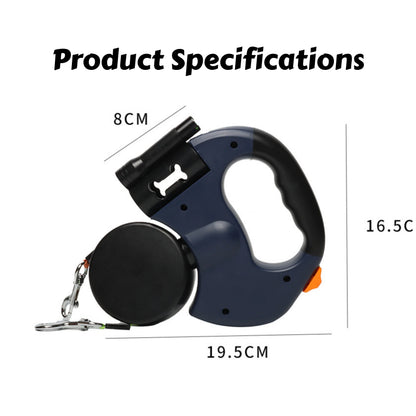 DualFlex™ 360° Retractable Double Dog Leash with LED Light