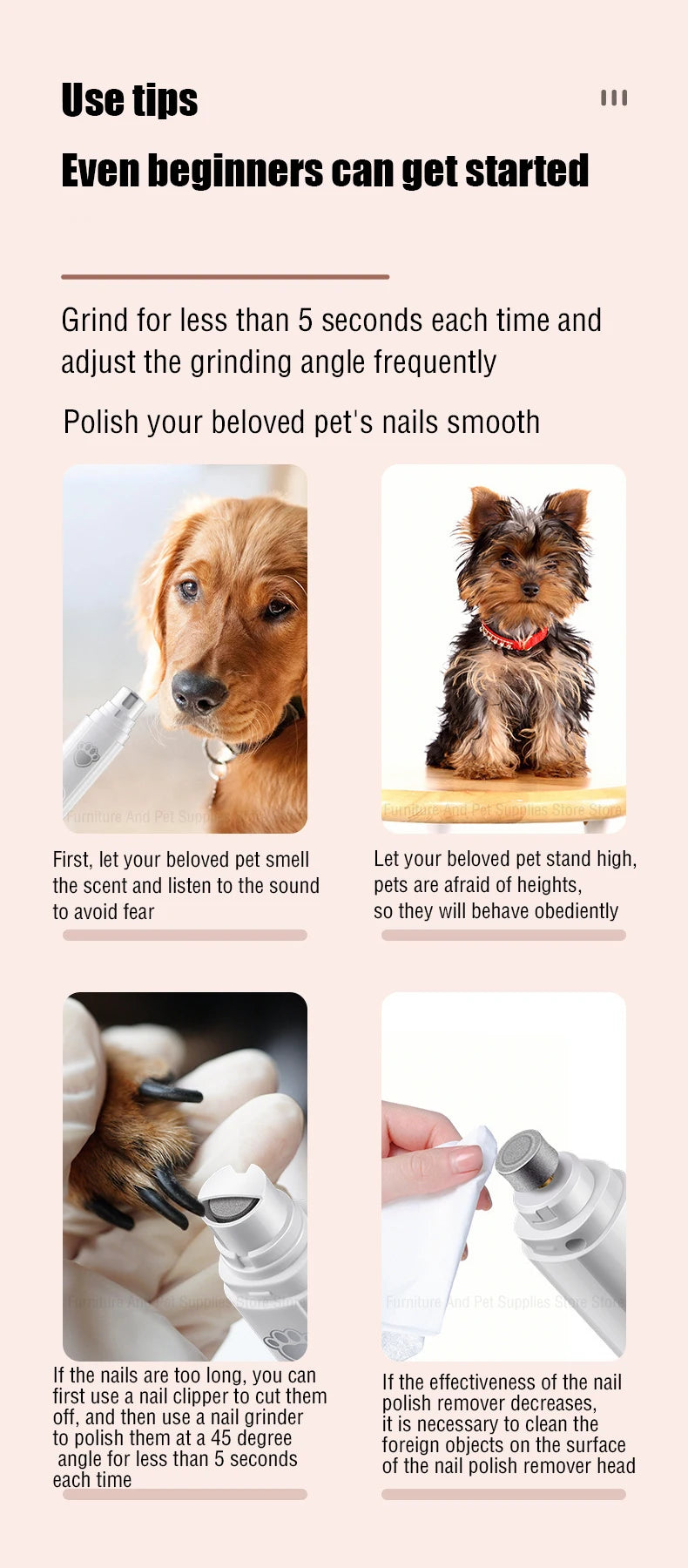 PetCare Smooth™ Electric Nail Grinder for Dogs & Cats