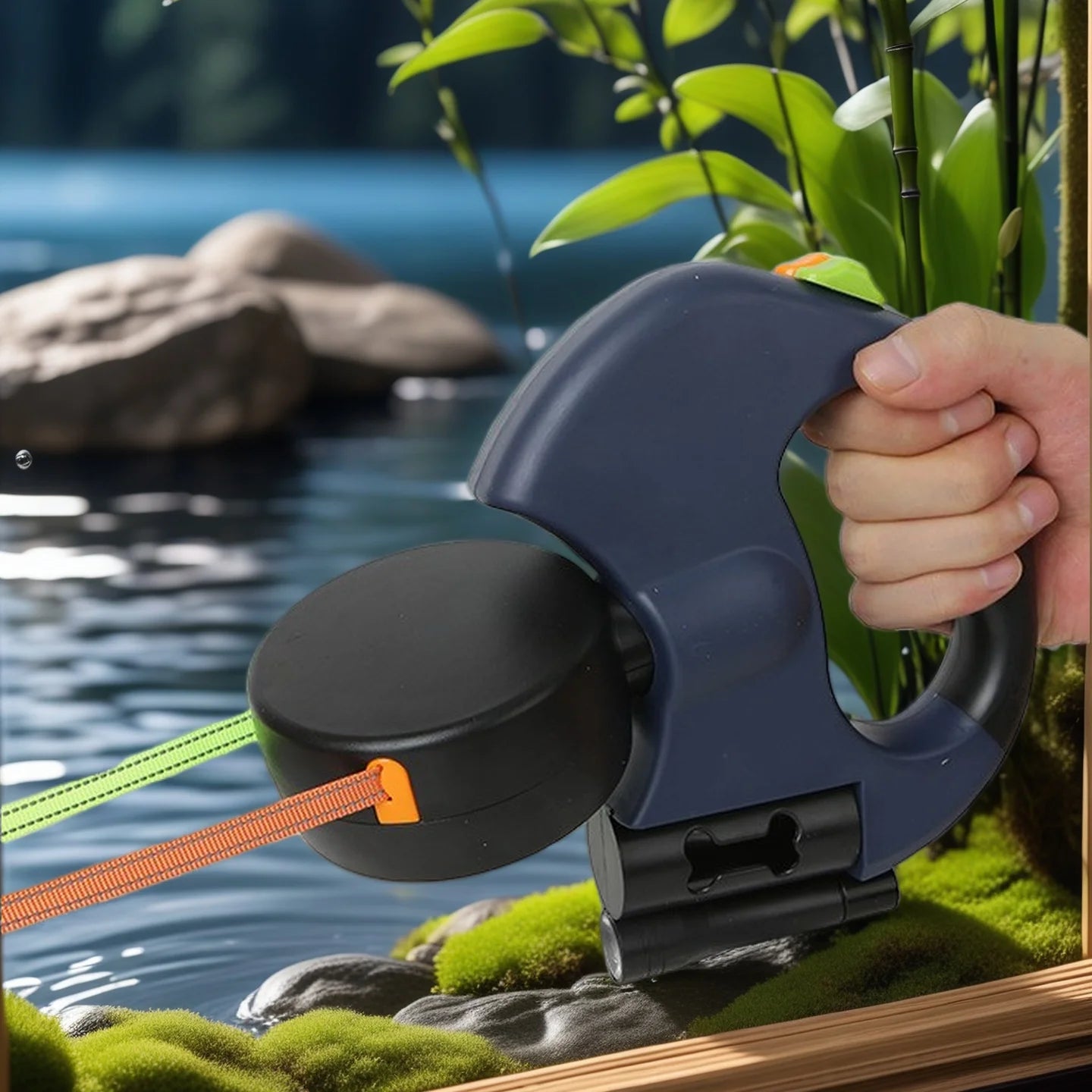DualFlex™ 360° Retractable Double Dog Leash with LED Light