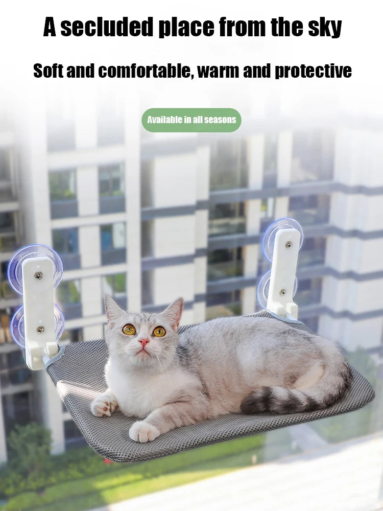 Window-Mounted Cat Hammock Bed
